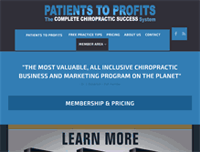 Tablet Screenshot of patientstoprofits.com